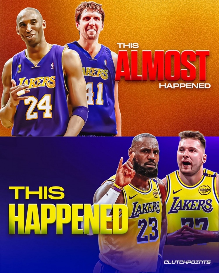  诺维茨基表示科比曾招募自己去湖人！如今东契奇加盟联手詹姆斯