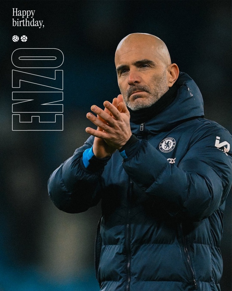  切尔西祝主帅马雷斯卡45岁生日快乐，上任至今带队战绩21胜7平8负