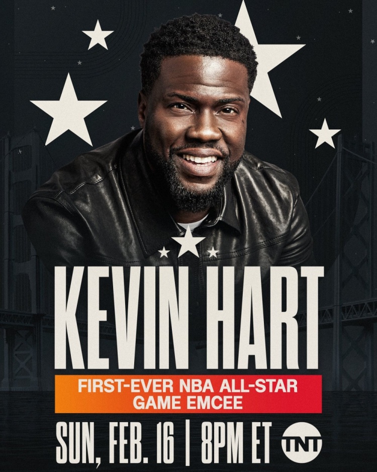  历史首位！官方：凯文-哈特将担任今年全明星正赛的场上主持人